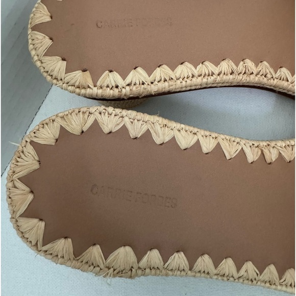 Carrie Forbes Bou Slip On Raffia Sandals Women's 38EU - Picture 7 of 9